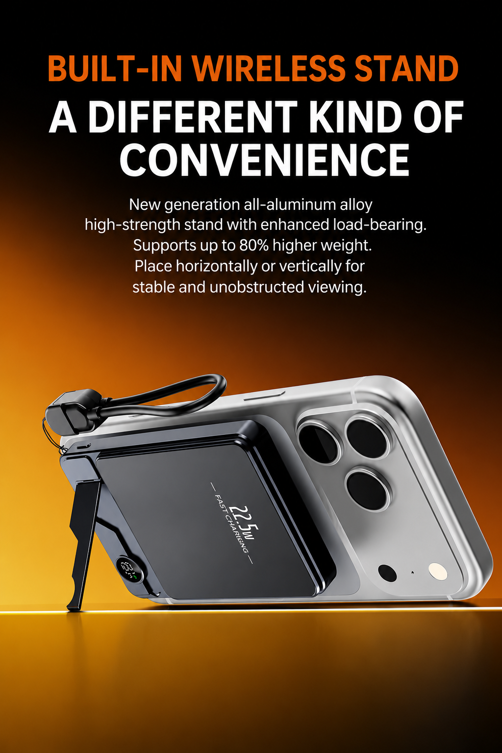 Built-in foldable stand