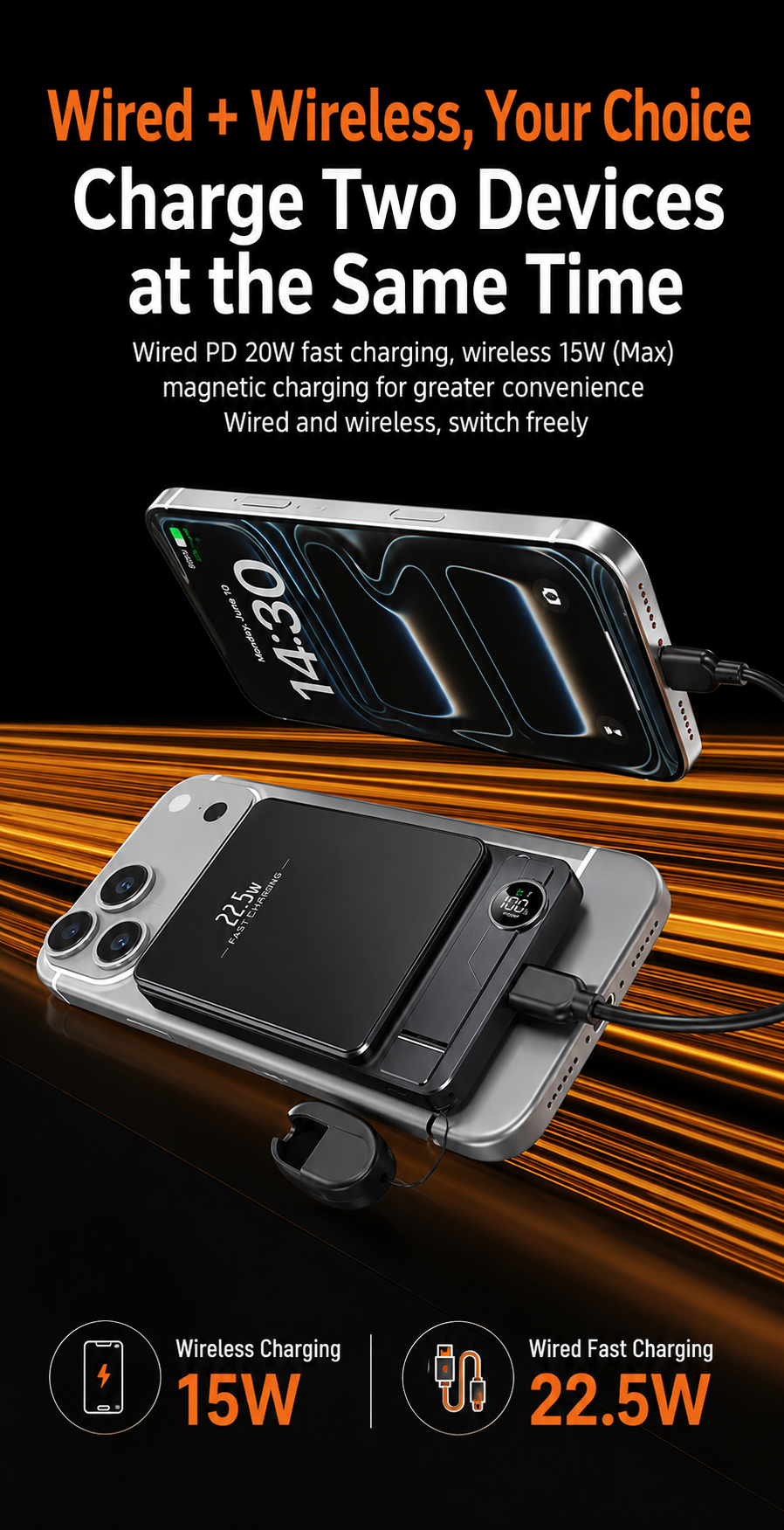 Wireless and wired charging
