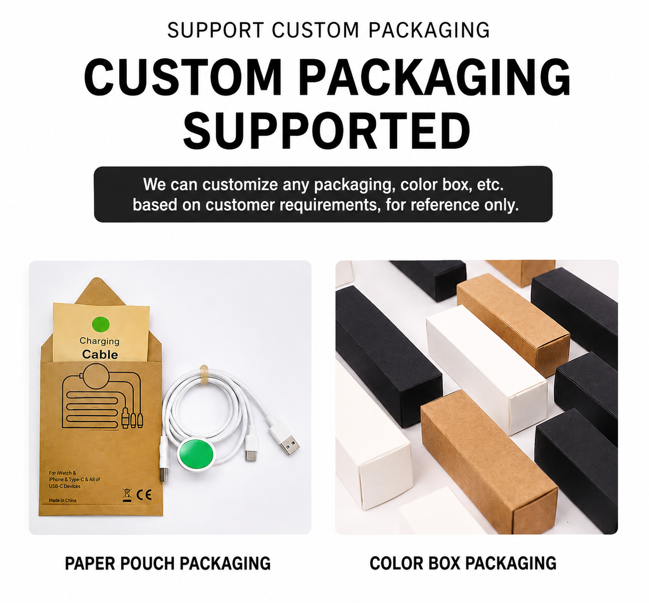 Custom packaging options