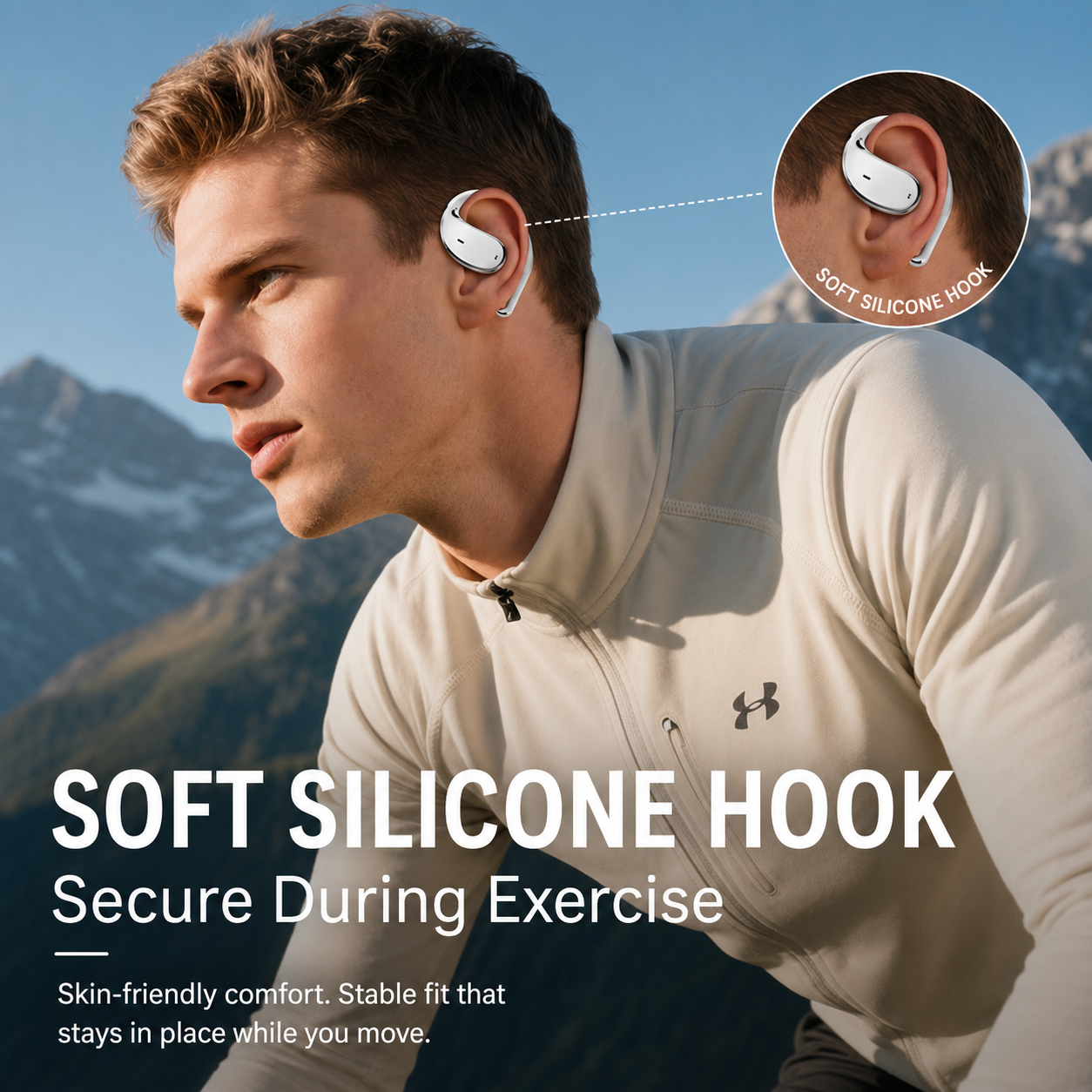 Secure fit ear hooks for active lifestyles