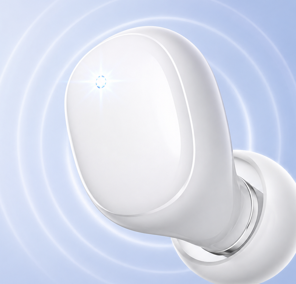 A26 Micro Earbuds star ring signal light detail
