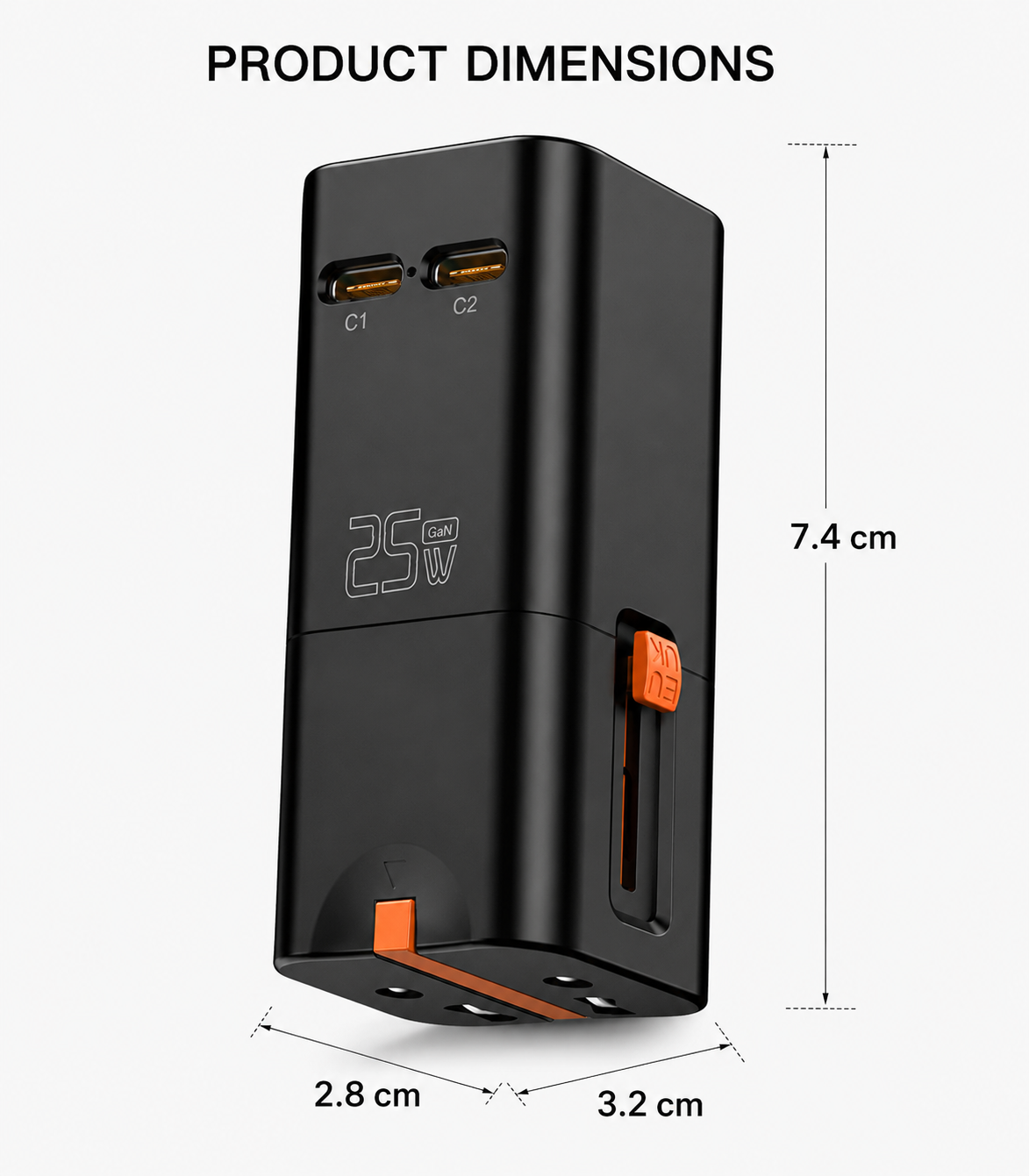 Travel plug portable on-the-go view 2
