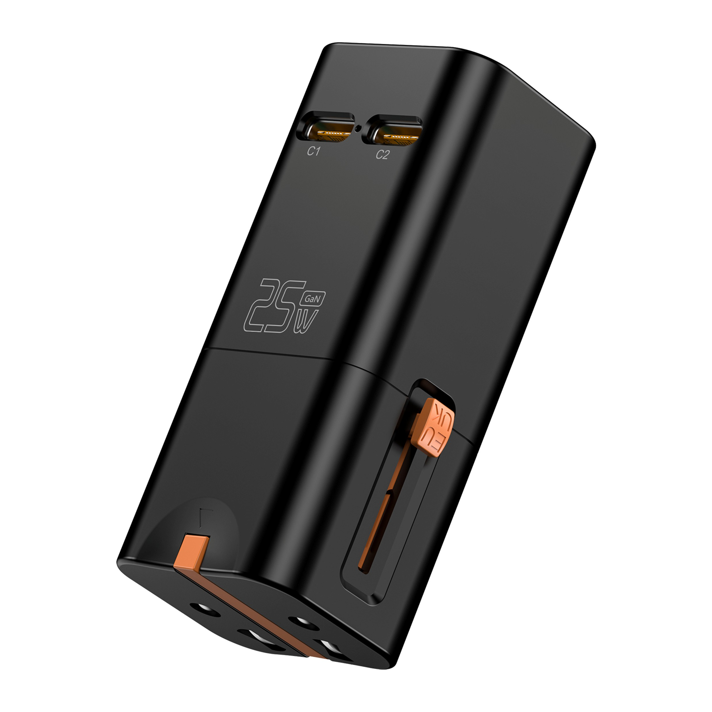 Travel Plug in Black