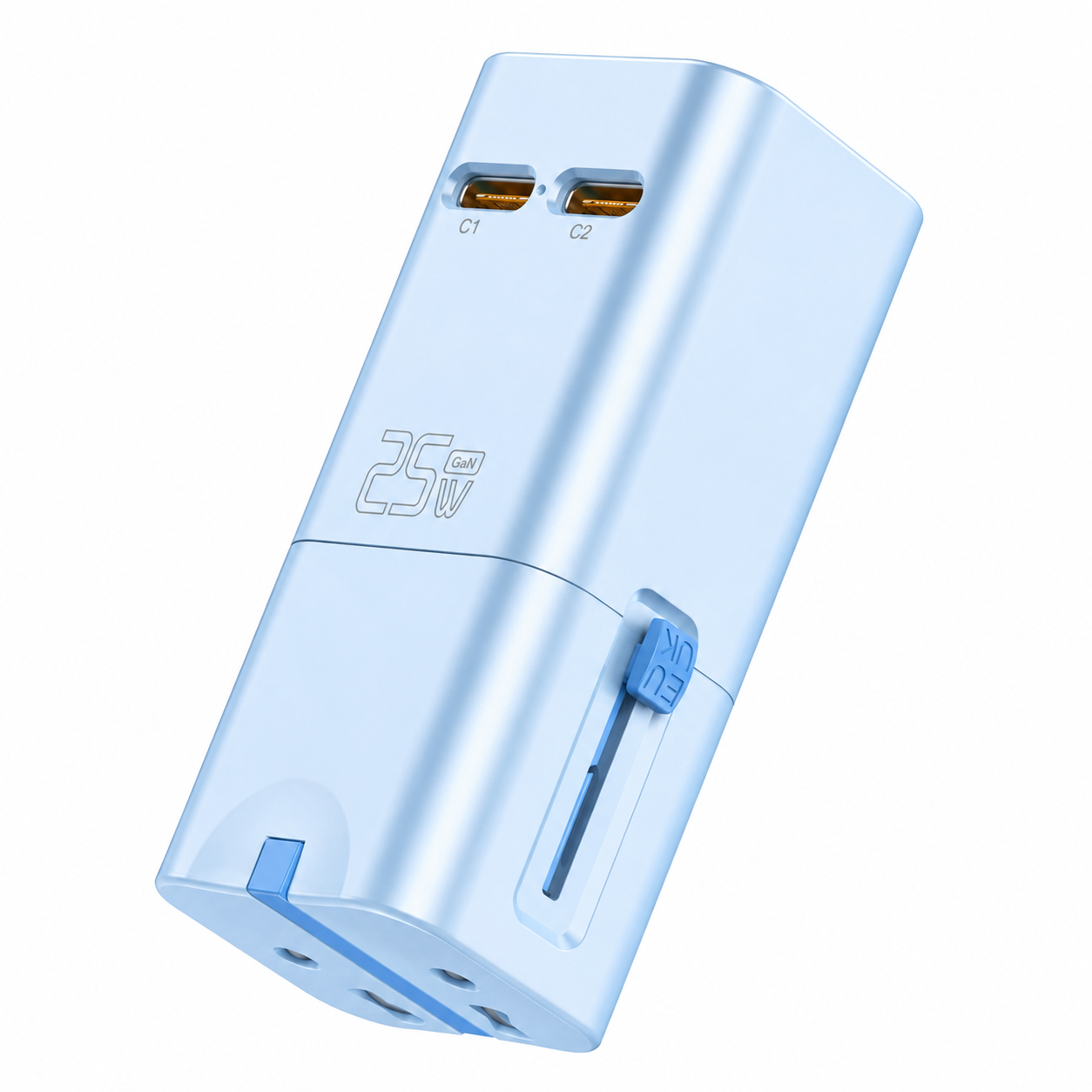 Travel Plug in Blue